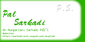 pal sarkadi business card